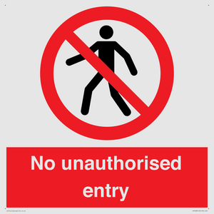 No unauthorised entry